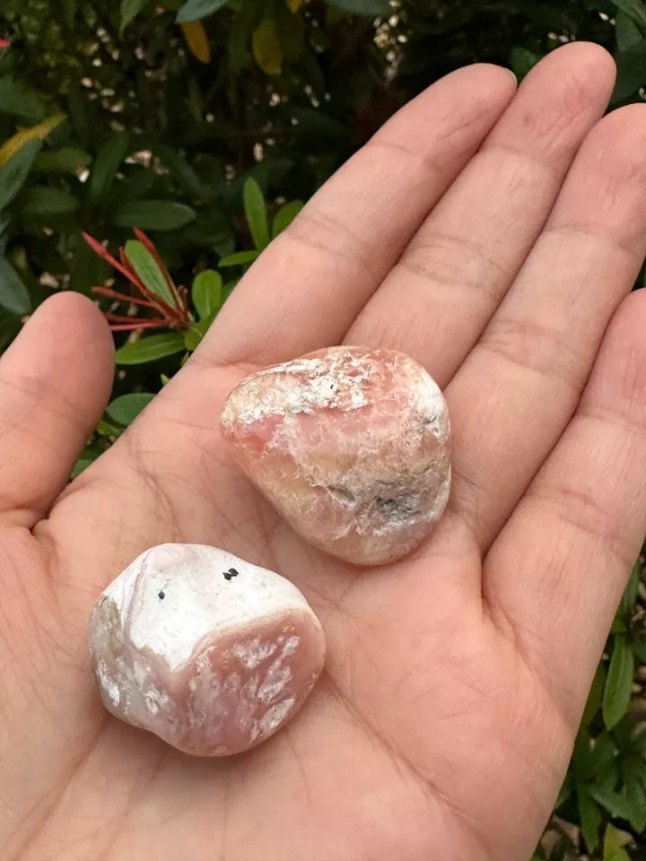 Pink Opal Tumbled Stone, 0.75-1.25" Tumbled Pink Opal Stone, Pick How Many