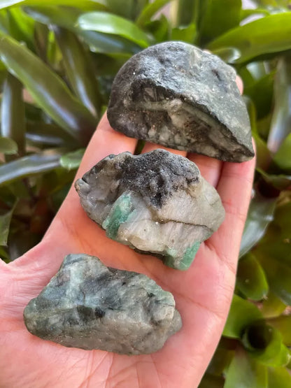 Large Emerald Rough Stones, 2 - 3 Inch Raw Emerald, Wholesale Bulk Lot