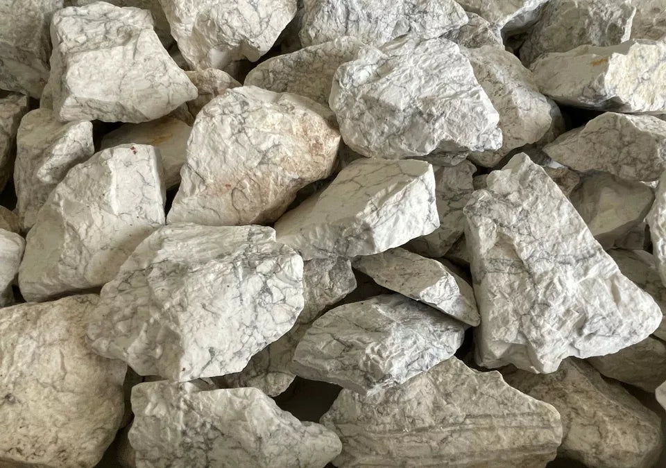 Large White Howlite Rough Natural Stones, 2-3.5" Raw Howlite Stones,Pick a Weigt