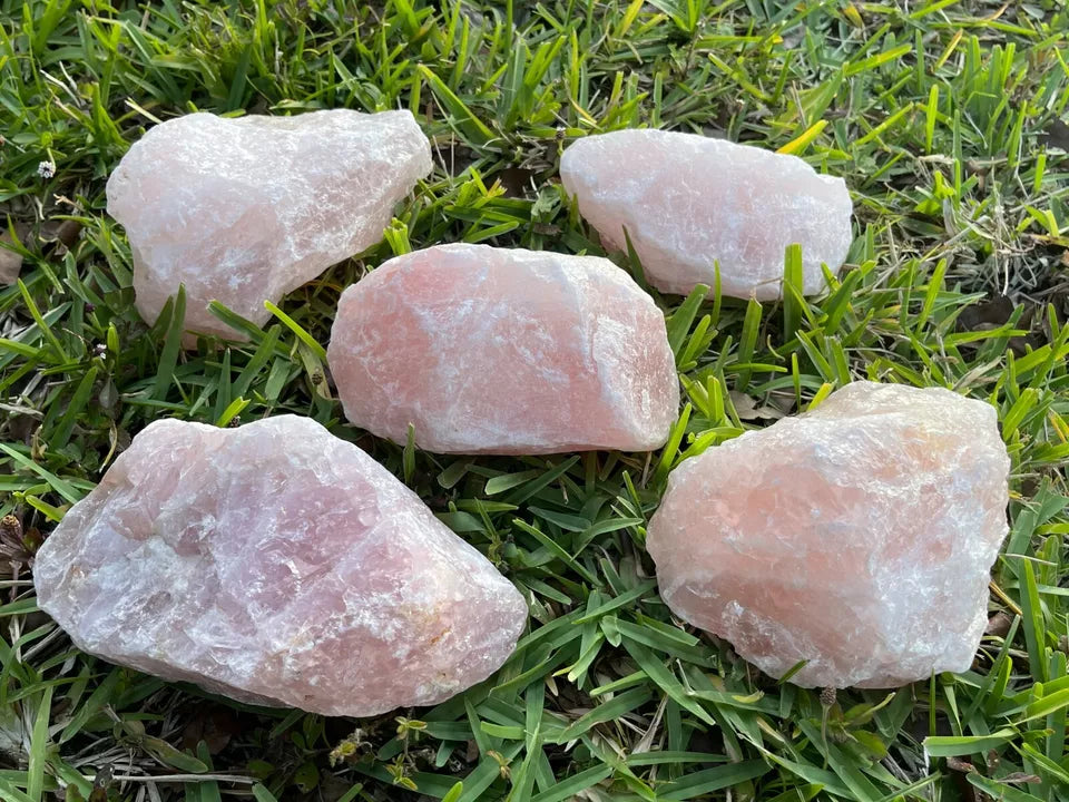 Large Rose Quartz Rough Natural Stones, 2.5"-6" Raw Rose Quartz, Pick A Weight